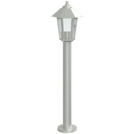 Lampadaire d'extérieur argenté 80 cm acier inoxydable Argent (1/5)