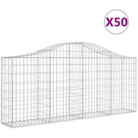 Lot De 50 Entretoises/crochets Pour Gabion - Acier Galvanisé, Longueur 50 Cm, Diamètre 3,5 Mm, Pour Stabilité Et Rigidité