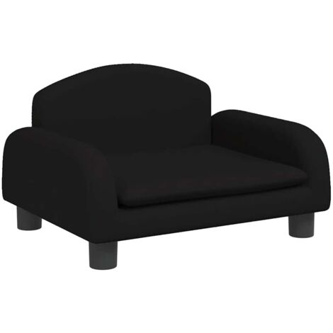 Lit pour chien panier canapé confortable 50 x 40 x 30 cm tissu noir (1/5)