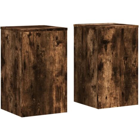 Supports pour plantes meuble fleurs lot de 2 bois d'ingénierie marron (1/5)