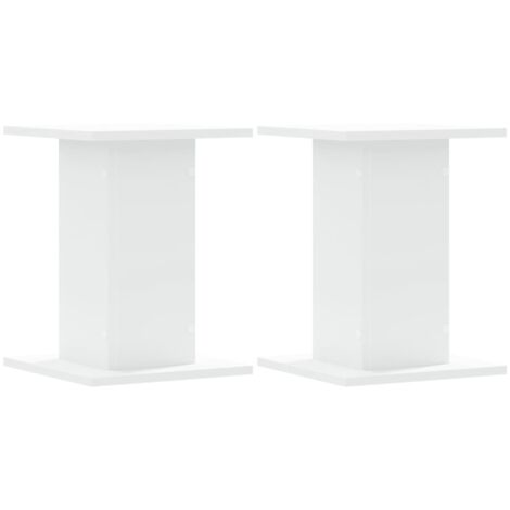 Supports pour plantes meuble fleurs lot de 2 30 x 30 x 40 cm bois d'ingénierie blanc (1/5)