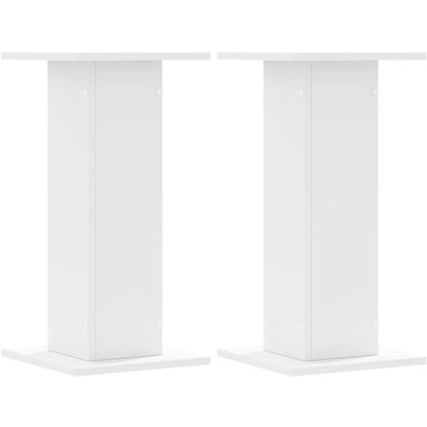 Supports pour plantes meuble fleurs lot de 2 30 x 30 x 60 cm bois d'ingénierie blanc (1/5)