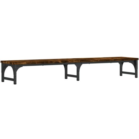 Support de moniteur table meuble bureau 105 x 23 x 15,5 cm bois d'ingénierie marron (1/5)