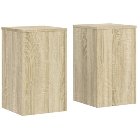 Supports pour plantes meuble fleurs lot de 2 sonoma bois d'ingénierie marron (1/5)