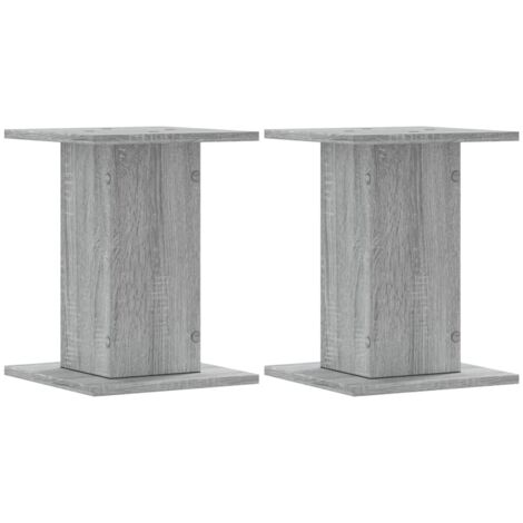 Supports pour plantes meuble fleurs lot de 2 sonoma bois d'ingénierie gris (1/5)