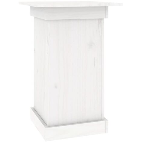 Support à fleurs meuble plante 40 x 40 x 60 cm bois de pin solide blanc (1/5)