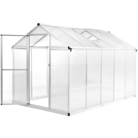 Serre tente abri plante fleur légumes aluminium 302 x 190 x 195 cm 11,19 m³ Transparent (1/5)