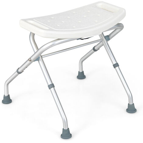 Tabouret de Douche Réglable en Hauteur 36 à 54 cm, Siège de Douche