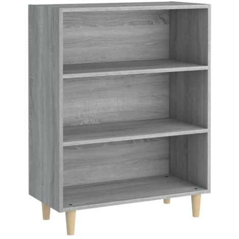 Buffet bahut commode armoire meuble de rangement organisateur cuisine salle de séjour salonsonoma 69,5 x 32,5 x 90 cm bois d'ingénierie gris (1/5)