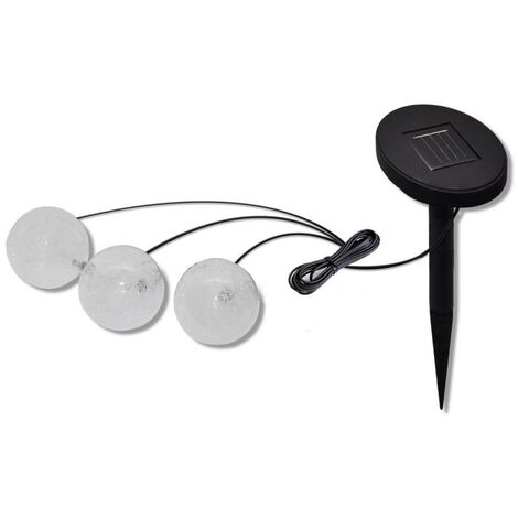Boule solaire LED flottant 3 pièces diamètre 9,5 cm luminaire décoration (1/5)