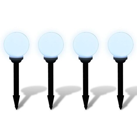 Boule solaire extérieure 15 cm 4 pièces luminaire décoration (1/5)