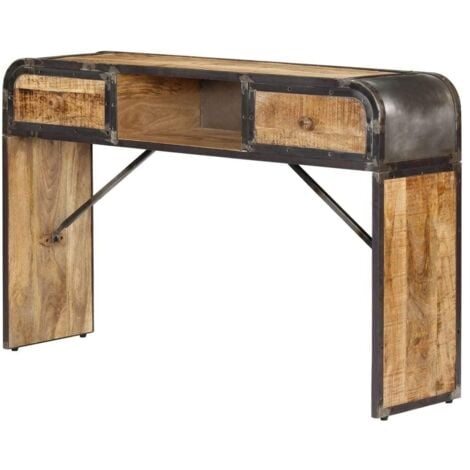 Buffet bahut armoire console meuble de rangement 120 cm bois de manguier massif