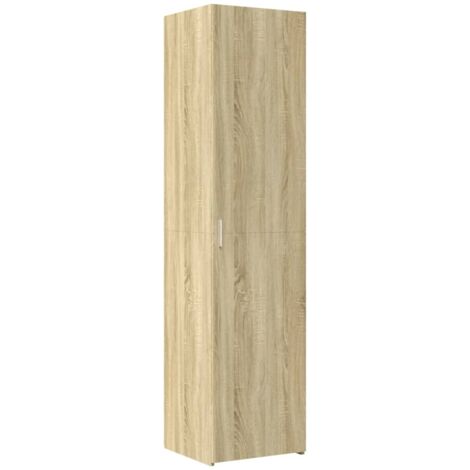 Buffet bahut commode armoire meuble de rangement organisateur cuisine salle de séjour salon haut sonoma 50 x 42,5 x 185 cm bois d'ingénierie marron (1/5)