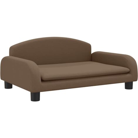 Lit pour chien panier canapé confortable 70 x 45 x 30 cm tissu marron (1/5)