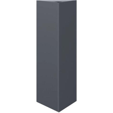 Jardinière bac lit surélevé plantes fleurs terrasse jardin triangulaire 30 x 26 x 75 cm acier anthracite (1/5)