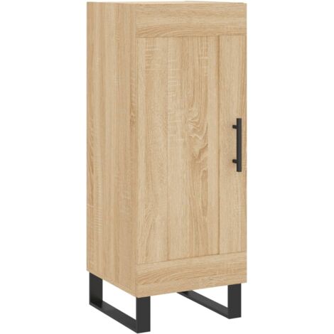 Buffet bahut commode armoire meuble de rangement organisateur cuisine salle de séjour salon sonoma 34,5 x 34 x 90 cm bois d'ingénierie marron (1/5)