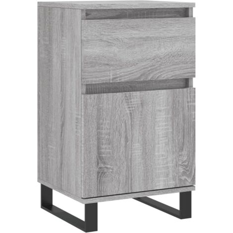 Buffet bahut commode armoire meuble de rangement organisateur cuisine salle de séjour salon sonoma 40 x 35 x 70 cm bois d'ingénierie gris (1/5)