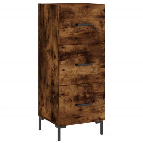 Buffet bahut commode armoire meuble de rangement organisateur cuisine salle de séjour salon 34,5 x 34 x 90 cm bois d'ingénierie marron (1/5)