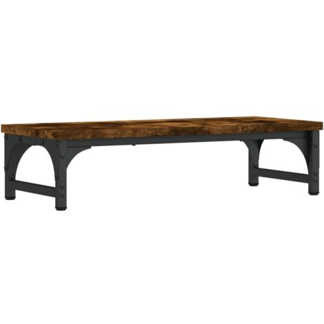 Support de moniteur table meuble bureau 55 x 23 x 14 cm bois d'ingénierie marron (1/5)