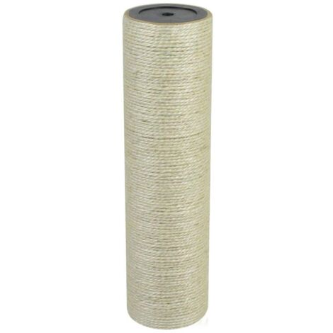 Arbre à chat griffoir grattoir niche jouet animaux peluché 8 x 30 cm 8 mm beige (1/2)