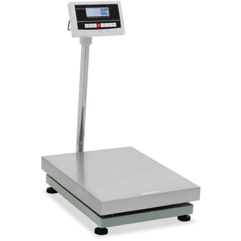 Balance plateforme professionnelle industrielle pèse-colis 300 kg / 0,01 kg 45 x 60 cm kg/lb acier inoxydable (1/5)