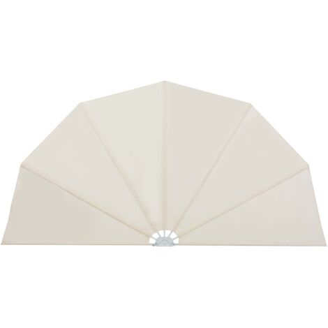 Auvent paravent store brise-vue latéral rétractable de patio jardin terrasse balcon protection visuelle écran 160 cm crème (1/5)