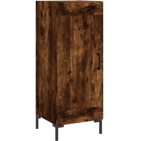 Buffet bahut commode armoire meuble de rangement organisateur cuisine salle de séjour salon 34,5 x 34 x 90 cm bois d'ingénierie marron (1/5)