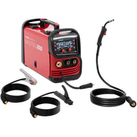 Poste à souder professionnel mig mag 250 A facteur de marche 60% TIG LIFTARC MMA flux acier au carbone rouge (1/5)