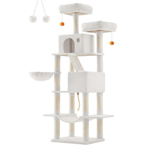 Grand arbre à chat tour de jeu 206 cm gris clair (1/3)