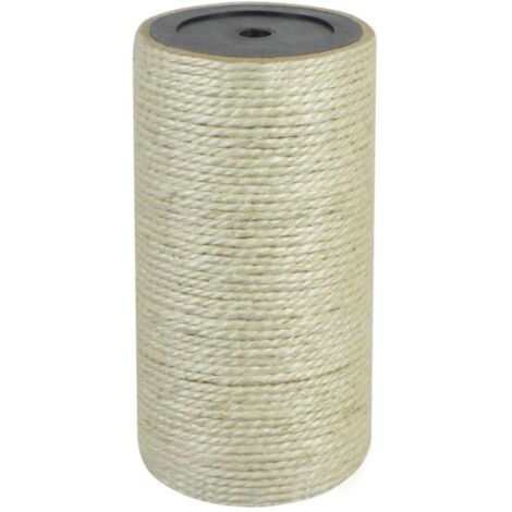 Arbre à chat griffoir grattoir niche jouet animaux peluché 8 x 15 cm 8 mm beige (1/2)
