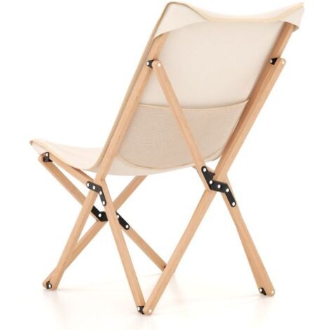 Chaise Camping Bushpeak Wildscape – Petite Taille 96x60x47cm, Pliable 38x15x11cm, Charge 150kg, Poche Latérale
