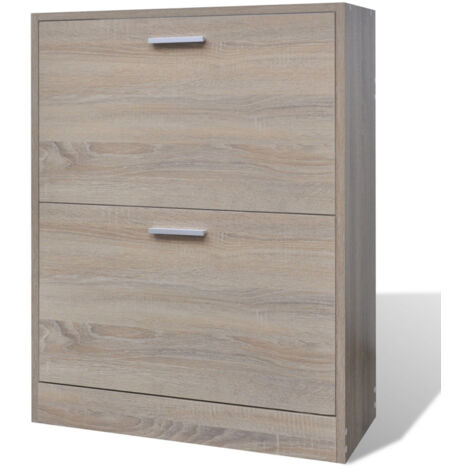 Meuble armoire à chaussure bois tiroirs 12 paires (1/5)