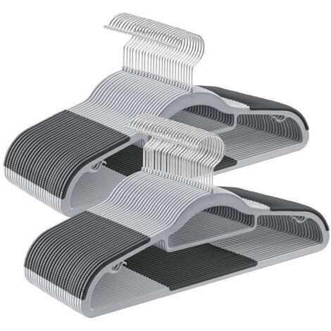 Cintres pivotants antidérapants en plastique Type A, paq. 5, blanc
