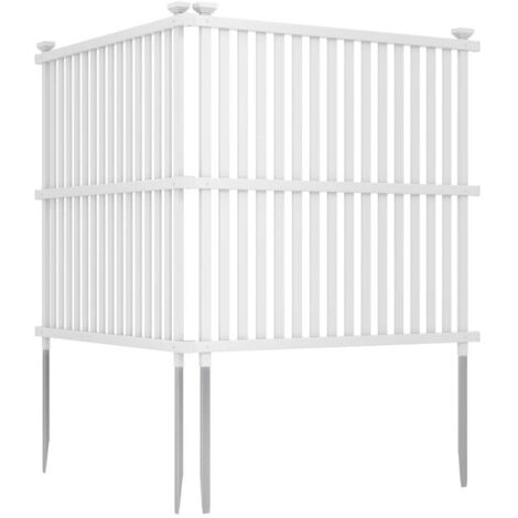 Clôture de jardin - Métal - Blanc antique - Mangold