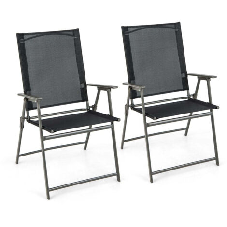 Lot De 2 Chaises Pliantes En Pvc - Taupe - Chaise