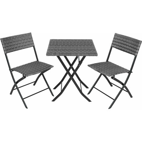Salon de jardin 2 personnes gris (1/5)