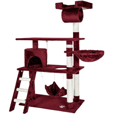 Arbre à chat 141 cm rouge bordeaux (1/5)