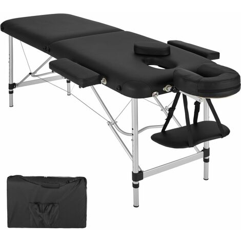 Table de massage Pliante 2 Zones Aluminium Portable + Housse noir (1/4)