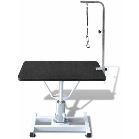 Table de toilettage pour chiens surface antidérapante réglable hydraulique noir