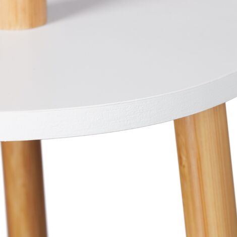Portemanteau étagère meuble de rangement entrée en 181 cm bois bambou