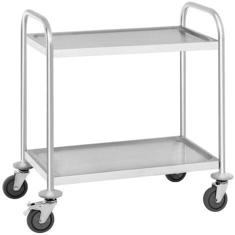 Chariot de service - 2 étagères - jusqu'à 150 kg acier (1/4)