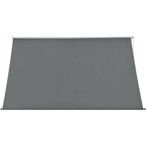 Brise-soleil pare-soleil auvent pour fixer au mur rétractable armature en acier polyester 350 x 120 cm gris