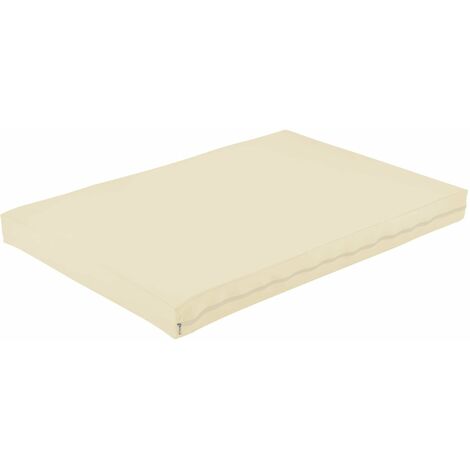 Coussin Mousse Palette 120x80x10 Cm Blanc – Sans Housse, Confort Supérieur Intérieur/Extérieur
