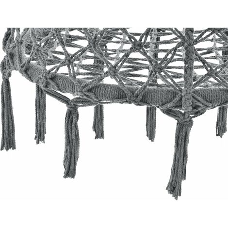 Hamac siège rond chaise suspendue diamètre d'assise 60 cm gris foncé