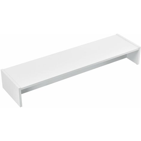 Support de moniteur rehausseur d'écran support d'écran support de bureau pour moniteur panneau de particule 100 cm blanc