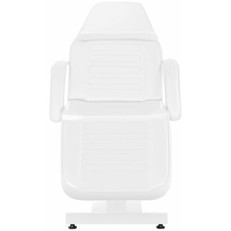 Fauteuil esthétique professionnel synthétique PVC fer et inox blanc