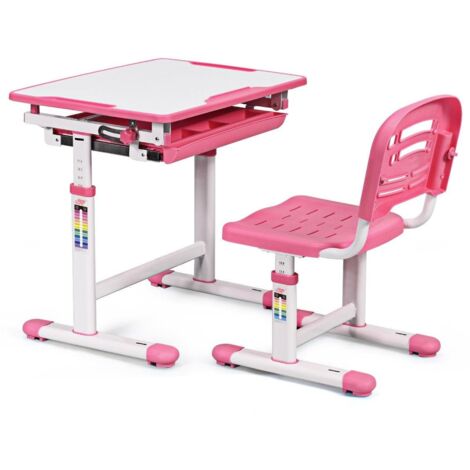 GIZNXBA Chaise De Bureau Enfant Rose Réglable en Hauteur Chaise De Travail pour École, Chaise De Bureau pour Ordinateur avec Pédales, pour Garderie À Domicile Scolaire (Color : /Pink