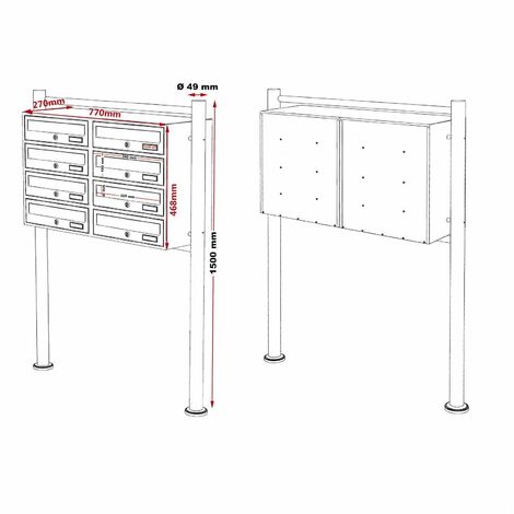 Batterie de 4 pondoirs sur pieds pondoir poule galvanisé - Ciel & terre