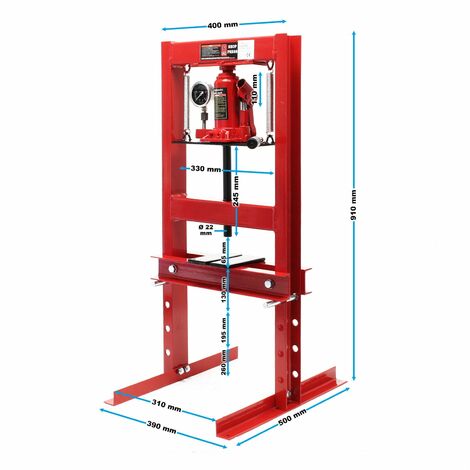 Presse hydraulique avec indicateur de pression et force de pression de 6  tonnes