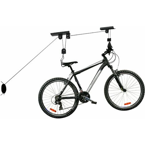 Ascenseur à Vélo Relaxdays – Rangement Au Plafond, Charge Max 30 Kg, Noir, Neuf
